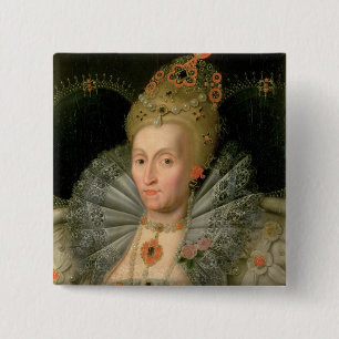 Königin Elizabeth I (Fehlschlaglängenporträt) Button