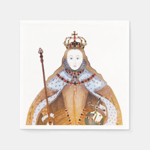 Königin Elizabeth I. - historische Abbildung Serviette
