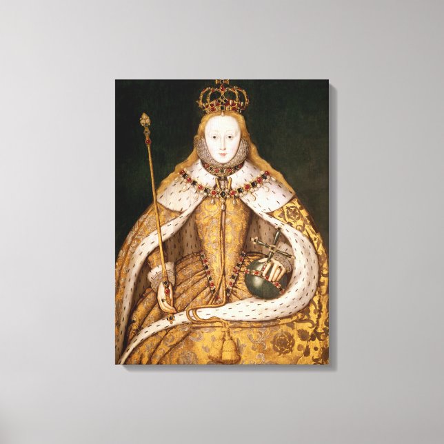 Königin Elizabeth I. in Coronation Robes Leinwanddruck (Vorderseite)