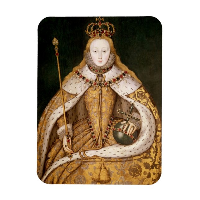Königin Elizabeth I. in Coronation Robes Magnet (Vertikal)
