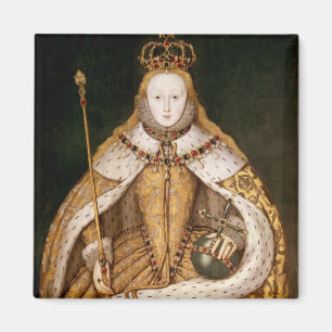 Königin Elizabeth I in den Krönungs-Roben Magnet