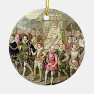 Königin Elizabeth I in der Prozession mit ihren Keramik Ornament