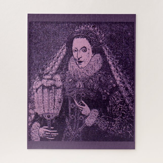 Königin Elizabeth I. in Lavendel Puzzle (Vertikal)