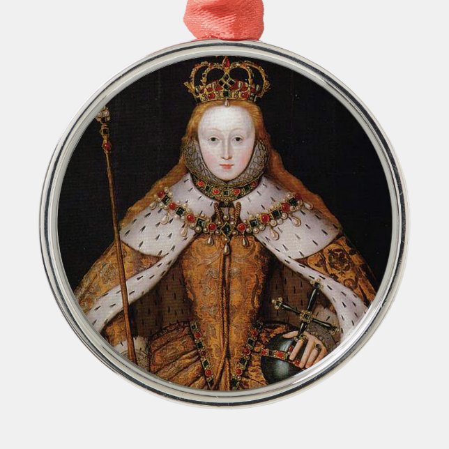 Königin Elizabeth I Ornament Aus Metall (Vorne)