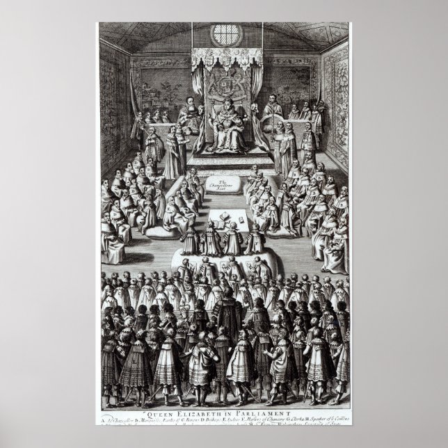 Königin Elizabeth I. und Parlament Poster (Vorne)