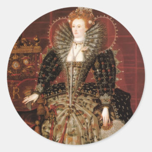 Königin Elizabeth I von England Runder Aufkleber