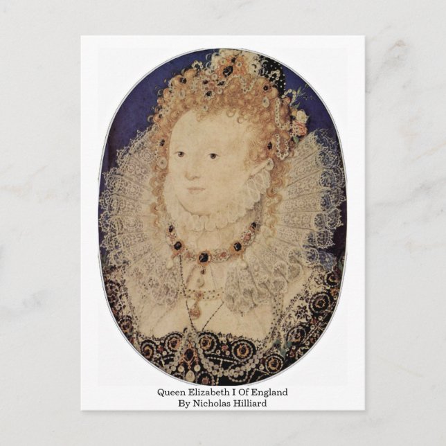 Königin Elizabeth I. von Nicholas Hilliard Postkarte (Vorderseite)