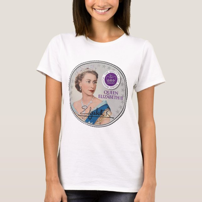 Königin Elizabeth II 2022 Platinum Jubilee 70. Ann T-Shirt (Vorderseite)