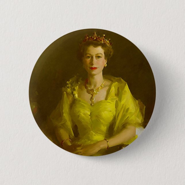Königin Elizabeth II Button (Vorderseite)