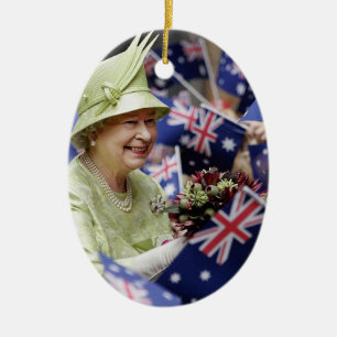 Königin Elizabeth II. Königin des Vereinigten Köni Keramik Ornament