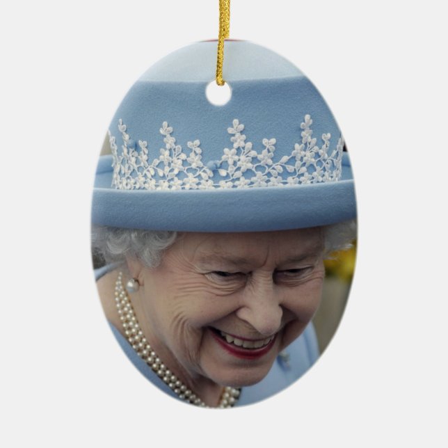 Königin Elizabeth II. Königin des Vereinigten Köni Keramik Ornament (Vorne)