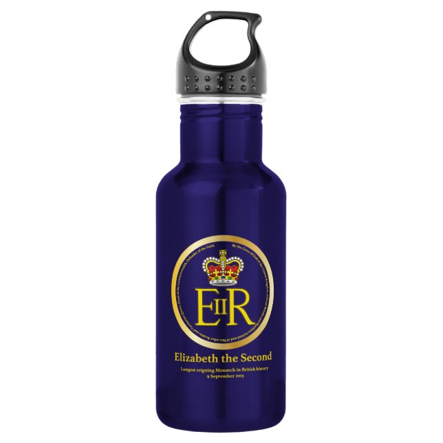 Königin Elizabeth II Reign Trinkflasche (Vorderseite)