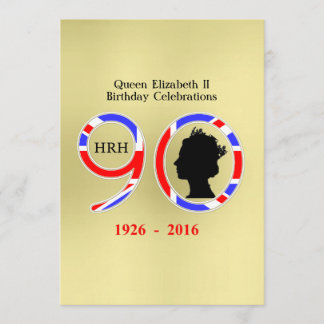 Königin Elizabeth II von England 90. Geburtstag Einladung