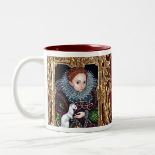 Königin Elizabeth und eine Ermine-Tasse Zweifarbige Tasse