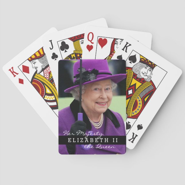 Königin Elizabeth von England Spielkarten (Rückseite)
