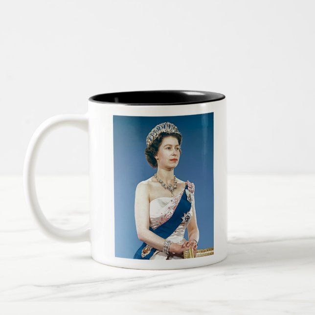 Königin elizabeth zweifarbige tasse (Links)