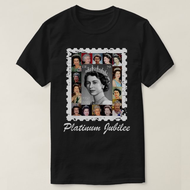 Königin Elizabeths Platinum Jubilee 70 Jahre Celeb T-Shirt (Design vorne)