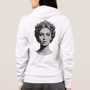 Königin Esther Kalligrafie-Porträt - Vintage-Schri Hoodie
