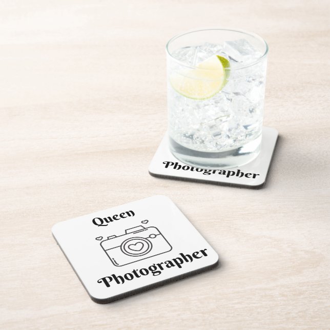 Königin Fotograf auf einem Getränkeuntersetzer (Rechte Seite)