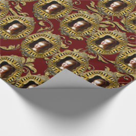 Königin Frankreichs des eleganten Scharlachrots Geschenkpapier