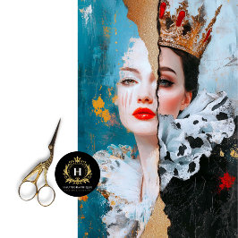 Königin Frauengeschichte Monat Dekoupage Seidenpapier