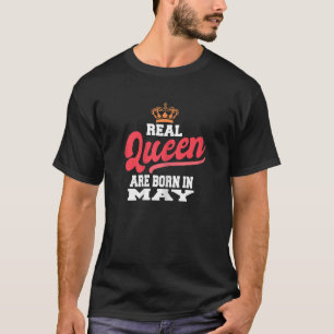 Königin Geboren im Mai Geburtstag der Krone T-Shirt