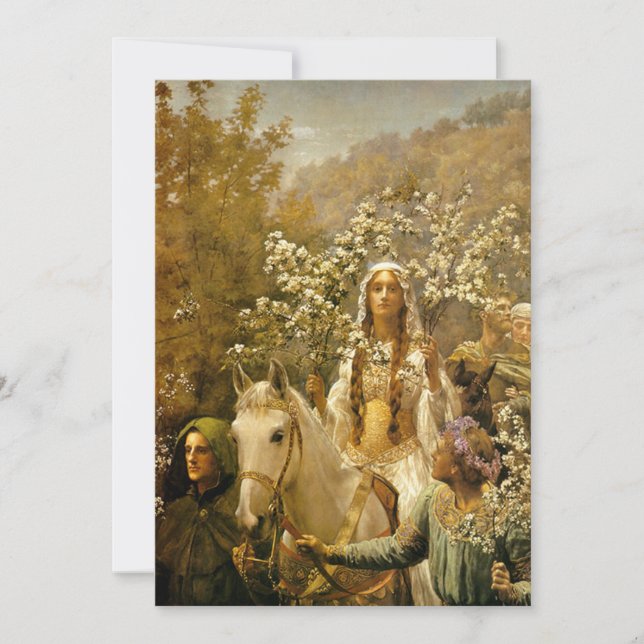 Königin Guineveres Maying Einladung (Vorderseite)