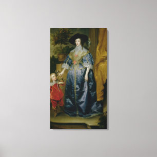 Königin Henrietta Maria und ihr Zwerg Leinwanddruck
