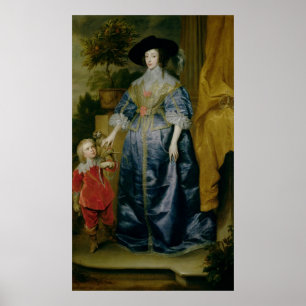 Königin Henrietta Maria und ihr Zwerg Poster
