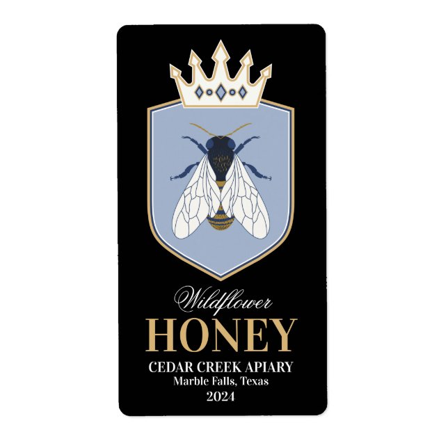 Königin Honey Bee Crown Label (Vorne)