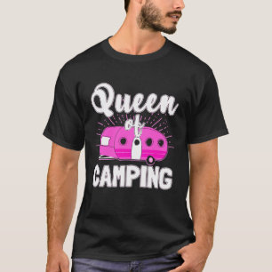 Königin in der Camping-Kampfflugzeug-Familie Mädch T-Shirt
