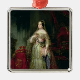 Königin Isabella II von Spanien Silbernes Ornament
