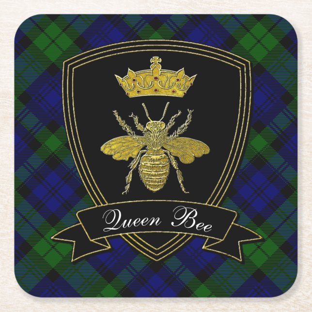 Königin ist dein Text Rechteckiger Pappuntersetzer (Vorderseite)