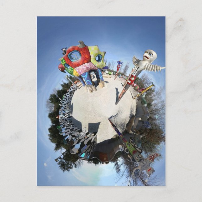 Königin Kalifias magischer Zirkelgarten als Planet Postkarte (Vorderseite)