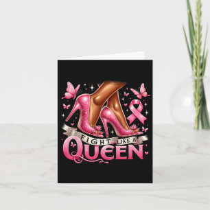 Königin kämpft wie eine Queen-Brustkrebs-Aware Karte