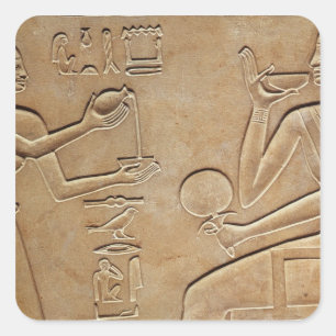 Königin Kawit auf ihrer Toilette Quadratischer Aufkleber