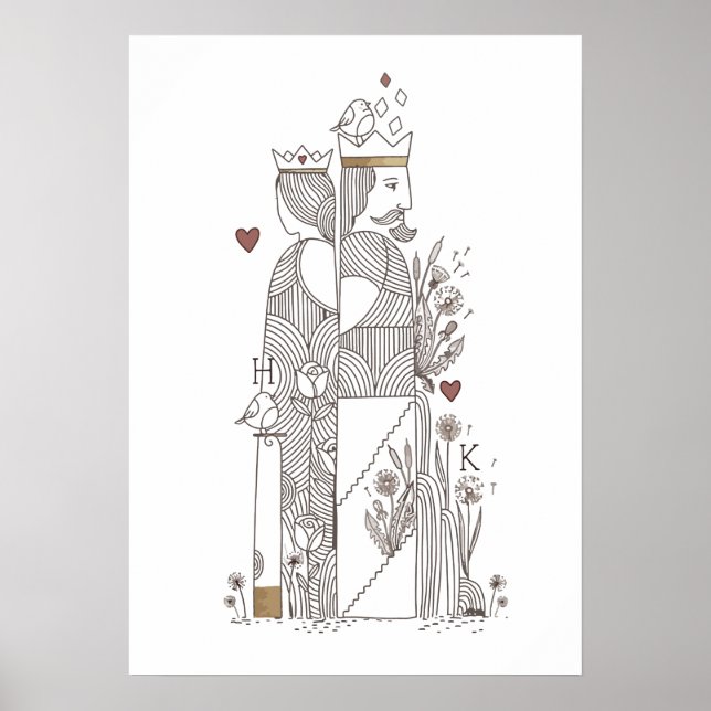 Königin+König Poster (Vorne)