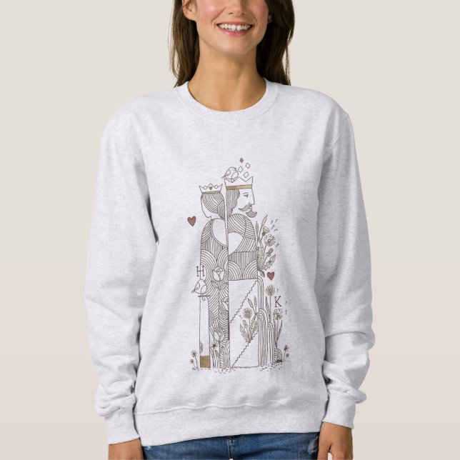 Königin+König Sweatshirt (Vorderseite)
