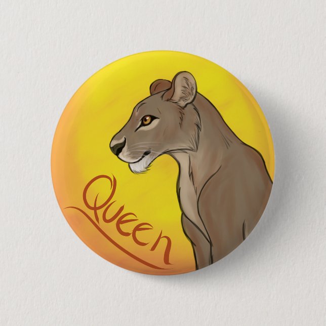 Königin Lioness Button (Vorderseite)