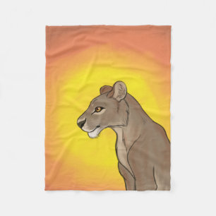 Königin Lioness Fleecedecke