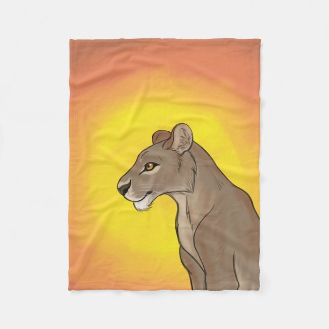 Königin Lioness Fleecedecke (Vorderseite)