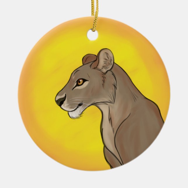 Königin Lioness Keramikornament (Vorne)