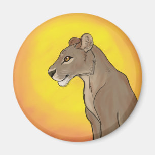 Königin Lioness Magnet