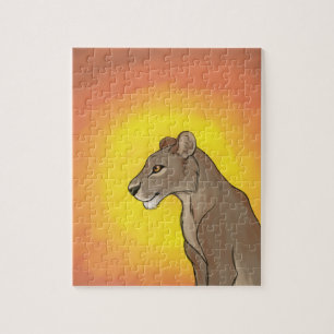 Königin Lioness Puzzle