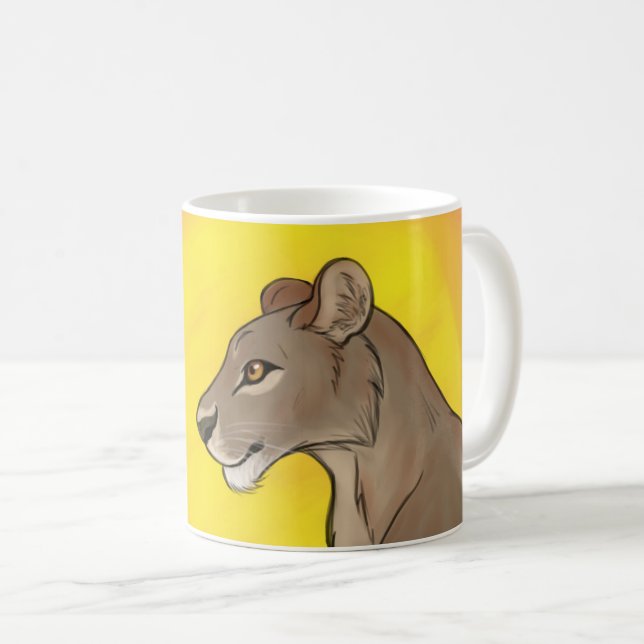 Königin Lioness Tasse (VorderseiteRechts)