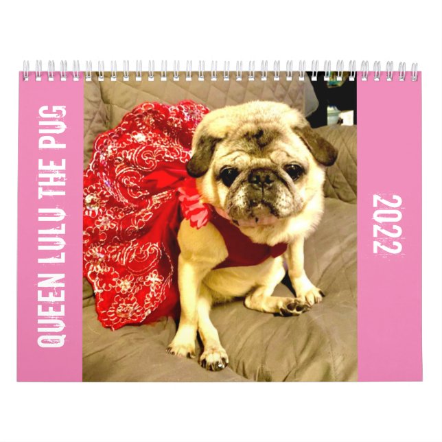 Königin Lulu der Mops 2022 Kalender (Titelbild)
