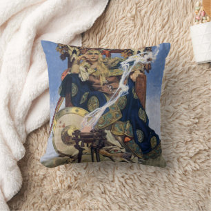 Königin Maeve Kriegerprinzessin Fantasy-Kunst Kissen