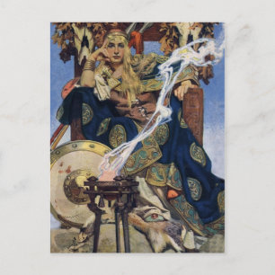 Königin Maeve Kriegerprinzessin Fantasy-Kunst Postkarte