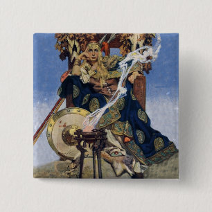 Königin Maeve Warrior Princess Fantasy Art Button