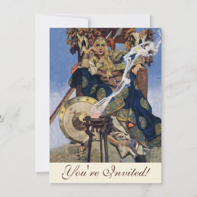 Königin Maeve Warrior Princess Fantasy Art Einladung (Vorderseite)